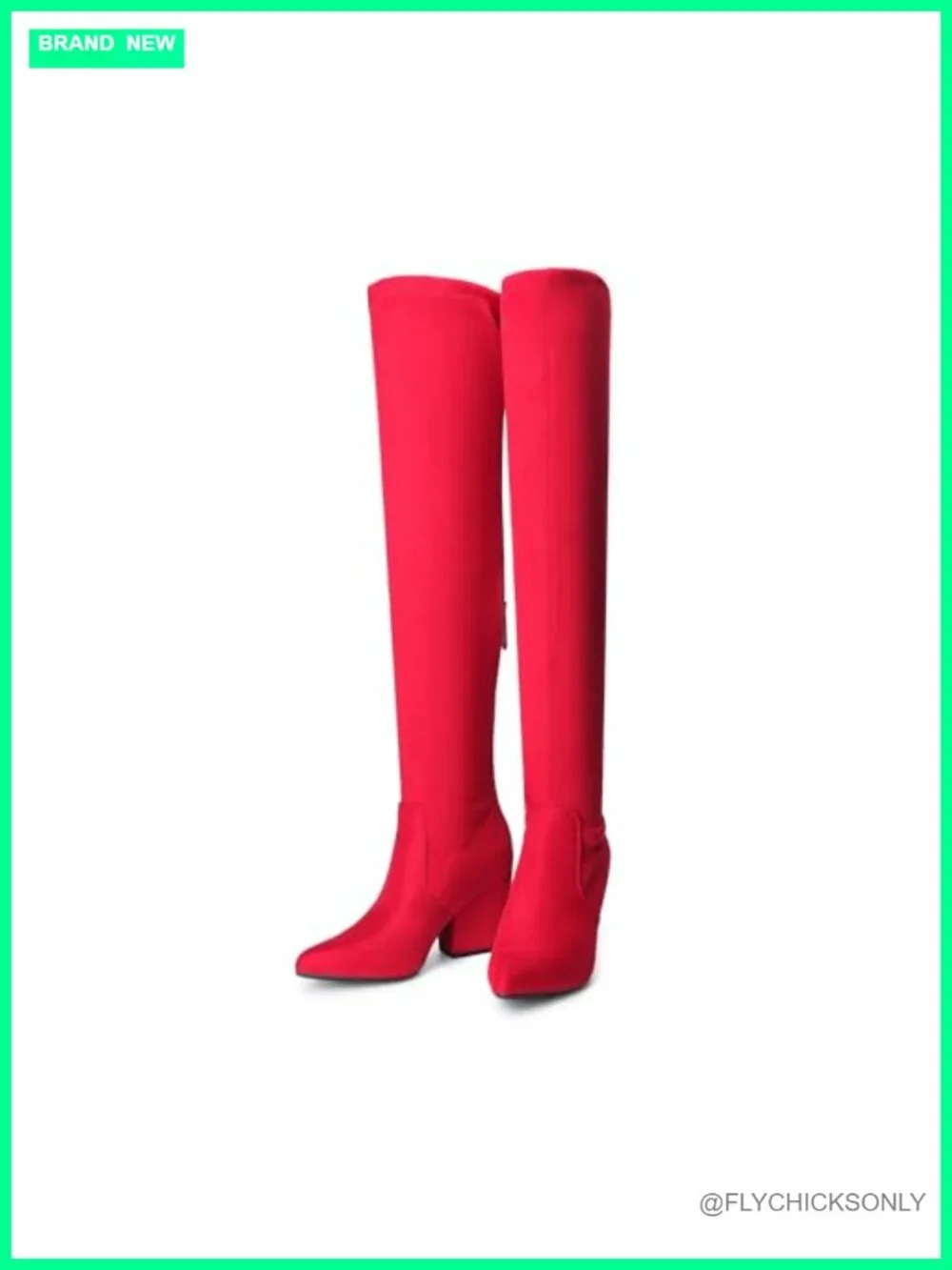 Women's Over the Knee High Heeled Boots Pointed Toe